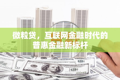 伽师微粒贷，互联网金融时代的普惠金融新标杆