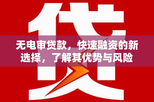 伽师无电审贷款，快速融资的新选择，了解其优势与风险