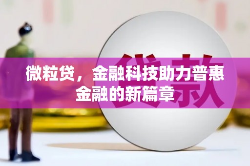 伽师微粒贷，金融科技助力普惠金融的新篇章