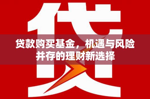 伽师贷款购买基金，机遇与风险并存的理财新选择