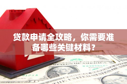 伽师贷款申请全攻略，你需要准备哪些关键材料？
