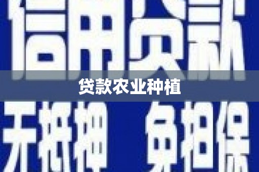伽师贷款农业种植