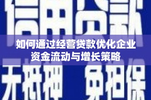 伽师如何通过经营贷款优化企业资金流动与增长策略