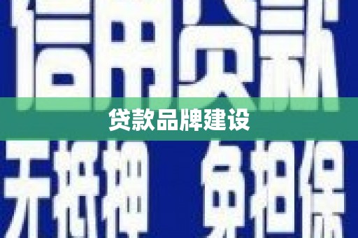 伽师贷款品牌建设