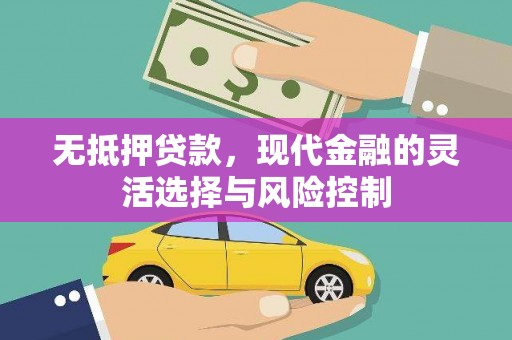 伽师无抵押贷款，现代金融的灵活选择与风险控制