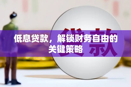伽师低息贷款，解锁财务自由的关键策略