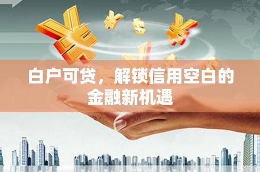 伽师白户可贷，解锁信用空白的金融新机遇