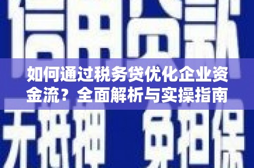 伽师如何通过税务贷优化企业资金流？全面解析与实操指南