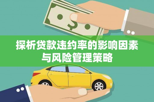 伽师探析贷款违约率的影响因素与风险管理策略