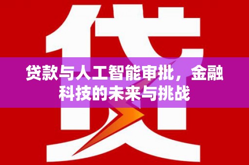 伽师贷款与人工智能审批，金融科技的未来与挑战