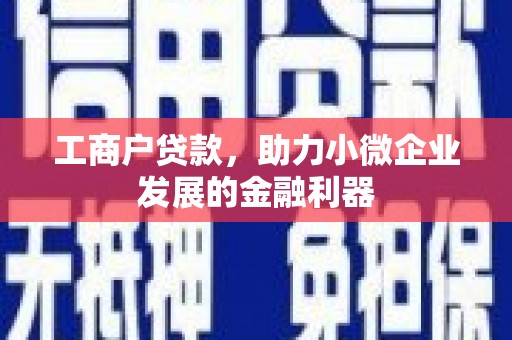 伽师工商户贷款，助力小微企业发展的金融利器
