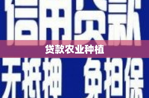 伽师贷款农业种植