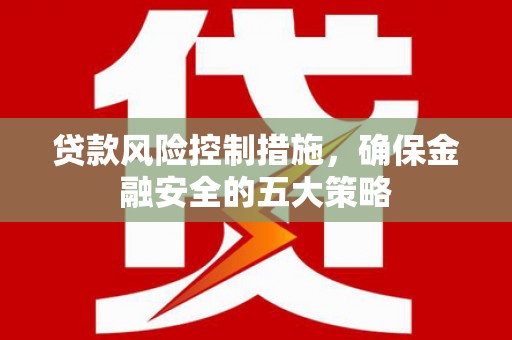 伽师贷款风险控制措施，确保金融安全的五大策略