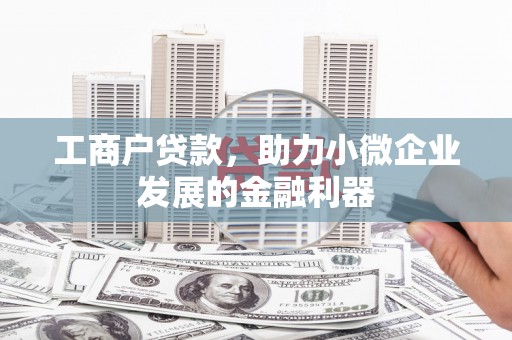 伽师工商户贷款，助力小微企业发展的金融利器