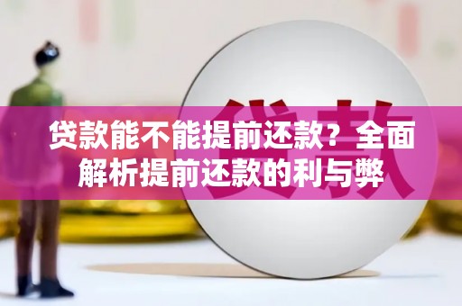 伽师贷款能不能提前还款？全面解析提前还款的利与弊
