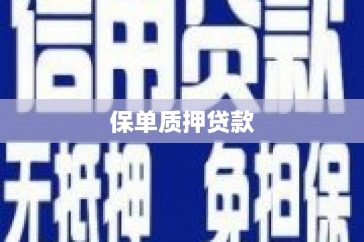 伽师保单质押贷款