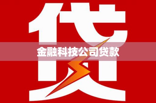 伽师金融科技公司贷款