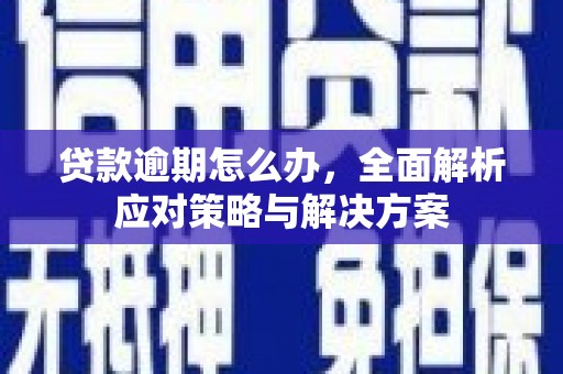 伽师贷款逾期怎么办，全面解析应对策略与解决方案