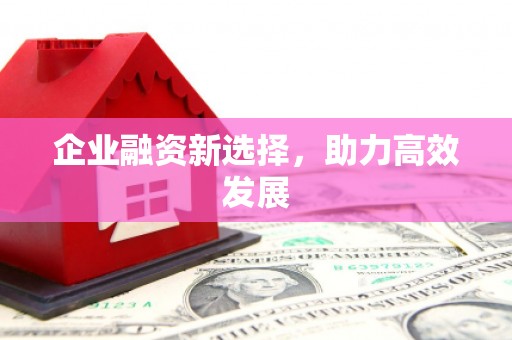 伽师企业融资新选择，助力高效发展