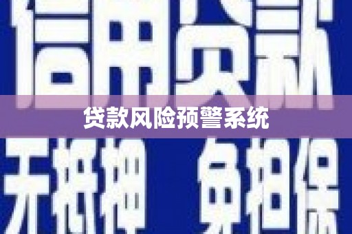 伽师贷款风险预警系统